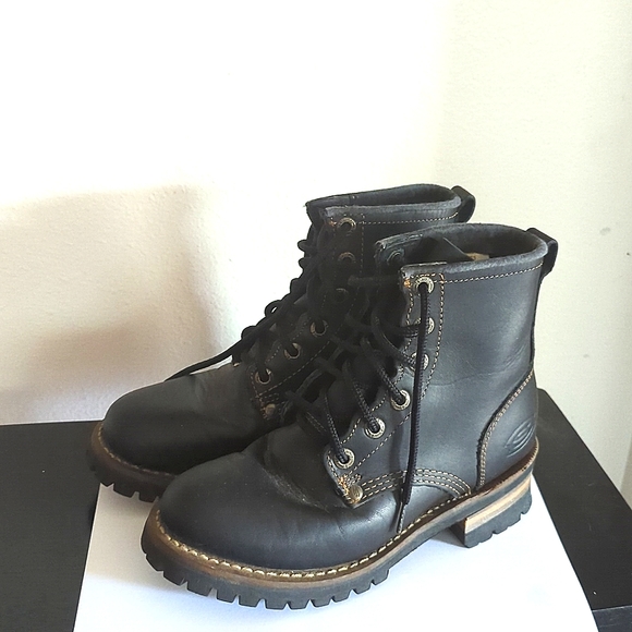 Vintage Y2K SKECHERS LARAMIE OIL RESISTANT Moto 90's BOOTS - Picture 2 of 8